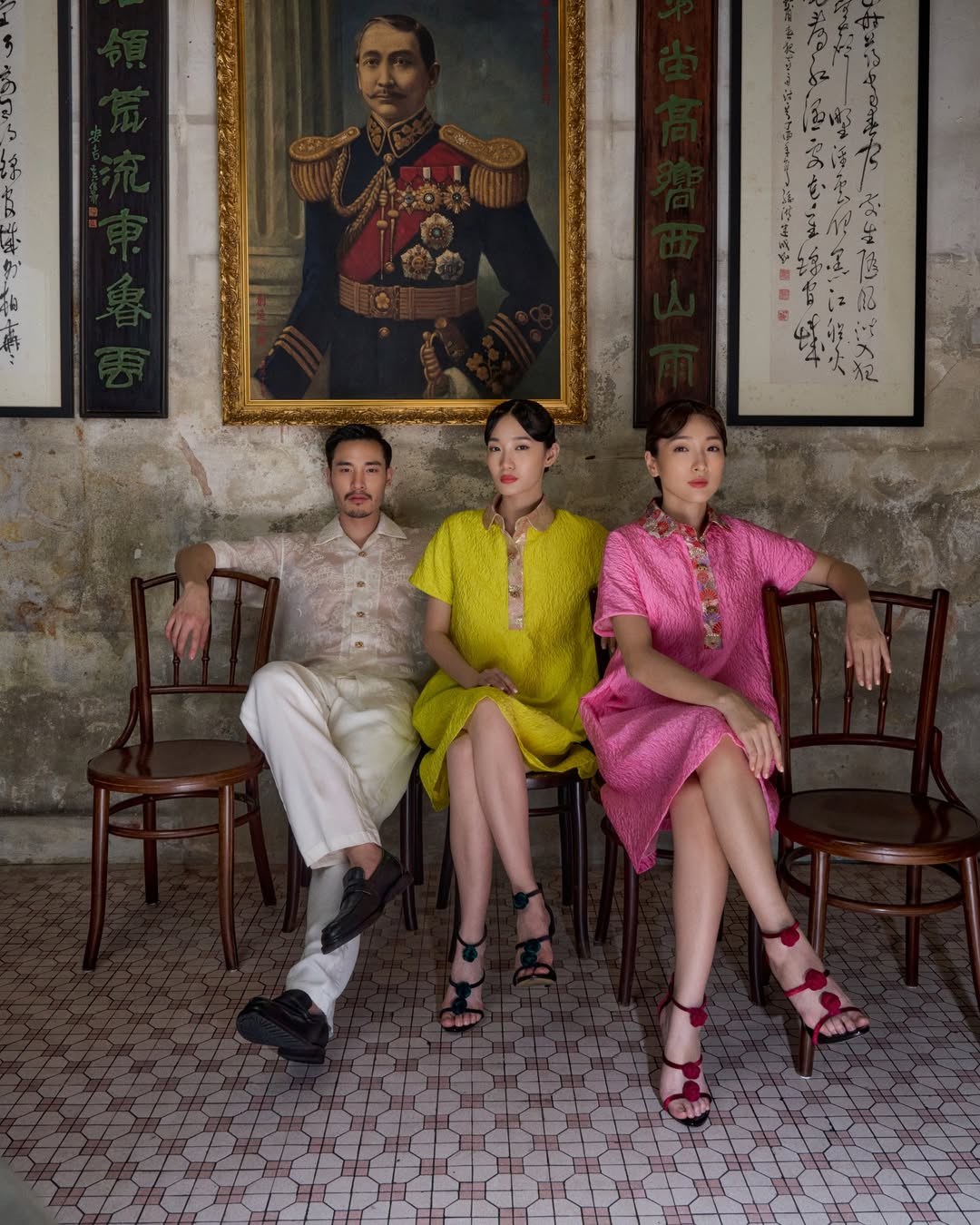 #KhoonHooi CNY 2025 Capsule Unlocked@kttychang & @karenateo wears LE in Yellow and Blush, a tex